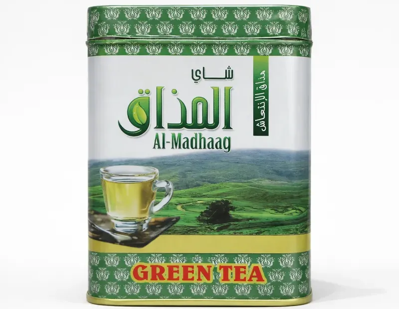 عبوة شاي المذاق الأخضر